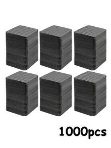 1000 miếng bông tẩy sơn móng tay dùng một lần, khăn lau sơn móng tay, miếng làm sạch và tẩy sơn móng tay, khăn lau keo, giấy làm sạch móng tay, khăn ướt lau chai sơn móng tay, dụng cụ làm móng, dụng cụ tẩy sơn móng tay - màu đen - Xem 9