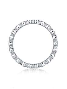 Nhẫn Moissanite bạc 925 cao cấp, không gây dị ứng, nhẫn đính hôn/cưới, thiết kế tối giản, dễ đeo hàng ngày, quà tặng cho ngày Valentine, sinh nhật, đám cưới, kèm hộp quà và giấy chứng nhận. - Bạc - Xem 9