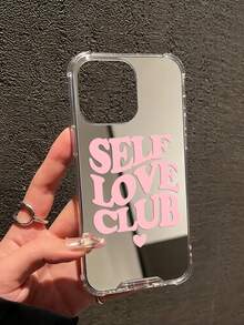 Ốp lưng điện thoại gương dễ thương và cá tính | SELF LOVE CLUB Chữ viết tay màu hồng + Trái tim nhỏ Tương thích với iPhone 13/11/17/17pro/16/14/15/15pro/15 Plus/15 Promax/7plus/8plus/X/Xs Max/Xr/11pro/12pro/13pro/14pro/12mini/13mini/11promax/12promax/13promax/14promax/14plus/17pro Max/17Air/6/6s Plus/7/8/16Pro/16plus/16promax/Se2/17promax & Tương thích với Samsung Galaxy/A54/A14/A12/A13/A15/A32/A33/A24/A52S/S20/S21/S22/S23/S24/S23Plus/S24ultra/S25/A15/A33/A23/S26/S26ultra/S25/S25ultra - Nhiều màu - Xem 5