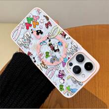 Disney.‌ What Disney World Mickey Mouse Patterned Phone Case Featuring Cheerful Characters And Colorful Balloons. Compatible With IPhone 17, 16, 15, 14, 13, 12, And 11 Pro Models.Built-In Magnetic Design,Available In Black, White, And Pink, With Shockproof Protection. A Perfect Gift For Family, Friends, Birthdays, Holidays, And Special Occasions. - Pink - View 2