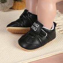 1 Pair Boys' Lace-Up Casual Sneakers, Suitable For Spring And Autumn - Black - View 6
