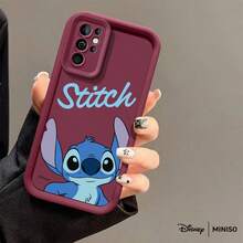 MINISO Disney Stitch Letter Print TPU Phone Case, Compatible With Samsung S26 Ultra/S26 Edge/S26 Plus/S26/S25 Ultra/S25 Plus/S25/S25FE/S25Edge/S24Ultra/S24Plus/S24/S24FE/S23FE/S23Ultra/S23Plus/S23/S22Ultra/S22Plus/S22/S21Ultra/S21Plus/S21/A15/A16/A17/A23/A24/A25/A26/A33/A34/A35/A36/A52/A53/A54/A55/A56/A71/A72/A73, Christmas Gift For Girlfriend - White - View 3