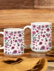 1pc 11oz/15oz Custom Mother's Day Name Mug, Personalized Coffee Cup With Printed Name. The Wrap-Around Pattern On The Mug Can Be Customized With Up To 8 Children Holding Their Mother's Hand. This Mother-Themed Mug With Floral Elements Is An Ideal Gift For Mom And A Unique, Thoughtful Present - 款式3 - 查看 6