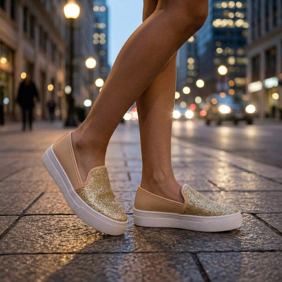 Women's Slip-On Sneakers, Casual, Easy, Super Comfortable And Lightweight - NEW RELEASE - 米色 - 查看 1