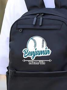 5/10/25pc Custom Text Baseball Name Stickers – Personalized Baseball Themed Waterproof Stickers With Custom Name & Color Options | Fun Sports Gift For Baseball Fans, Teams, And Sports Fans | Water Bottle & Gear Decor - Multicolor - View 4