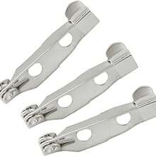 50 chiếc kim băng an toàn tự làm dài 2cm, chất liệu làm trâm cài hai lỗ thẳng, phụ kiện trang sức. - trắng - Xem 3