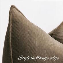 1pc Chenille Herringbone Pattern Throw Pillow Cover (Pillow Insert Not Included), Farmhouse Style Home Decor Sofa Cushion Cover, Solid Color Home Decoration Suitable For Bedroom, Balcony, Living Room, Dining Room - Coffee Brown - View 4