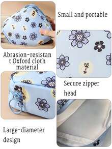 Large Capacity Sanitary Pad Storage Bag, Tampon Storage Bag, Square Sanitary Pad Storage Bag, Cartoon Pattern Storage Bag, Portable Menstrual Products Set, Women Sanitary Products Bag - Multicolor - View 13
