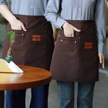 Bộ 2 tạp dề có 2 túi, tạp dề nửa eo dành cho nhân viên phục vụ quán cà phê/nhà hàng. - Nhiều màu - Xem 6
