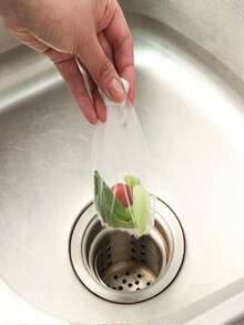 30/50/100/200pcs Sink Strainer, Kitchen Filter Net, Disposable Filter Bags For Capturing Food Residue, Suitable For Kitchen Sink Filters, Easy Drain Cleaning, Essential Kitchen Cleaning Supplies - Sink Filter Bag - View 8