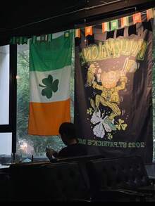 1 lá cờ Ireland, cờ ngày lễ Thánh Patrick, quốc kỳ Ireland, cờ cỏ ba lá Ireland, trang trí ngoài trời, trang trí sân vườn và tiệc theo chủ đề, đồ dùng tiệc lễ hội, phụ kiện lễ kỷ niệm - A - Xem 1