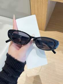 1副女士休闲复古猫眼彩色时尚小框眼镜，适合日常佩戴和街拍 - 彩色 - 查看 9