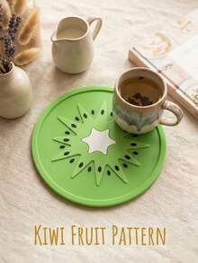 2pcs Set Random Color Cute Fruit Shaped Drink Coasters, Heat-Resistant Flexible Silicone Cup Mats For Coffee Mugs, Anti-Slip Semi-Transparent Table Placemats Bowl Pads, Summer Home Dining Room Decor Kitchen Essentials - 彩色 - 查看 7