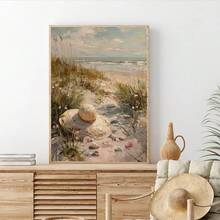 Tranh canvas treo tường (1 tấm), tranh phong cảnh đường bờ biển, tranh in hình mũ cỏ ven biển, trang trí tường hình cồn cát biển, trang trí thiên nhiên biển mùa hè, thích hợp cho căn hộ, phòng ngủ, phòng khách, phòng tắm, nhà bếp, quà tặng tân gia, quà sinh nhật. - Nghệ thuật bãi biển - Xem 9