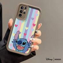 Ốp lưng điện thoại MINISO Disney Stitch hình trái tim sọc pastel, vỏ bảo vệ hoạt hình dễ thương phù hợp với Samsung S26 Ultra/S26 Edge/S26 Plus/S26/S25 Ultra/S25 Plus/S25/S25FE/S25Edge/S24Ultra/S24Plus/S24/S24FE/S23FE/S23Ultra/S23Plus/S23/S22Ultra/S22Plus/S22/S21Ultra/S21Plus/S21/A15/A16/A17/A23/A24/A25/A26/A33/A34/A35/A36/A52/A53/A54/A55/A56/A71/A72/A73, quà tặng Giáng sinh - Hồng - Xem 5