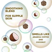 OGX Smoothing + Coconut Coffee Exfoliating Body Scrub With Arabica Coffee & Coconut Oil, Moisturizing Body Wash For Dry Skin, Paraben-Free With Sulfate-Free Surfactants, 19.5 Fl Oz - dầu dừa - Xem 5