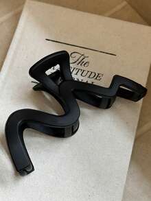 Bộ 3 kẹp tóc/1 chiếc dành cho nữ, cỡ cực lớn 12cm/4.72in, màu nâu, đen, trắng, chất liệu nhựa mờ tối giản, đa năng, thanh lịch, phù hợp cho sử dụng hàng ngày, tạo kiểu tóc, rửa mặt/tắm, trang điểm và phối đồ. - Nhiều màu - Xem 6