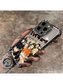 [24h Shipping From DE/FR/ES]Apple 17 22 23 24 25 26 Ultra Galaxy Anime Haikyuu Volleyball Phone Case Compatible With IPhone 16, 15, 14, 13, 12, 11 Pro Max, X, XR, XS Max, 8, 7 Plus, With Transparent Soft Back For Drop Protection. - màu đen - Xem 4