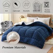 1pc Luxurious Plush Taffeta Comforter, Extra Thick And Soft Plush , Double-Sided Thick, 500gsm Filling Heavy-Duty Extra Thick Warm For Autumn And Winter, Gift, Home Decor, Queen/King - Pink - View 11