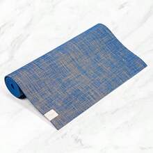 'Myga Jute Yoga Mat High Performance Vegan Floor Exercise Mat Eco Friendly Biodegradable Yoga Mat with PVC Backing 72'' x 24'' 0.2'' Thickness' - Azul / Patchwork - Ver 5