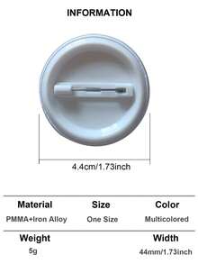 趣味图案徽章胸针，女士徽章，别针胸针，包包挂件，服装配饰，送给朋友、家人、老师和同学的趣味礼物 - 彩色 - 查看 4