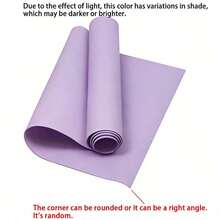 173*61cm EVA Solid Color Yoga Mat, Portable Foldable Pilates Fitness Mat, Home Gym Exercise Equipment - Purple - View 15