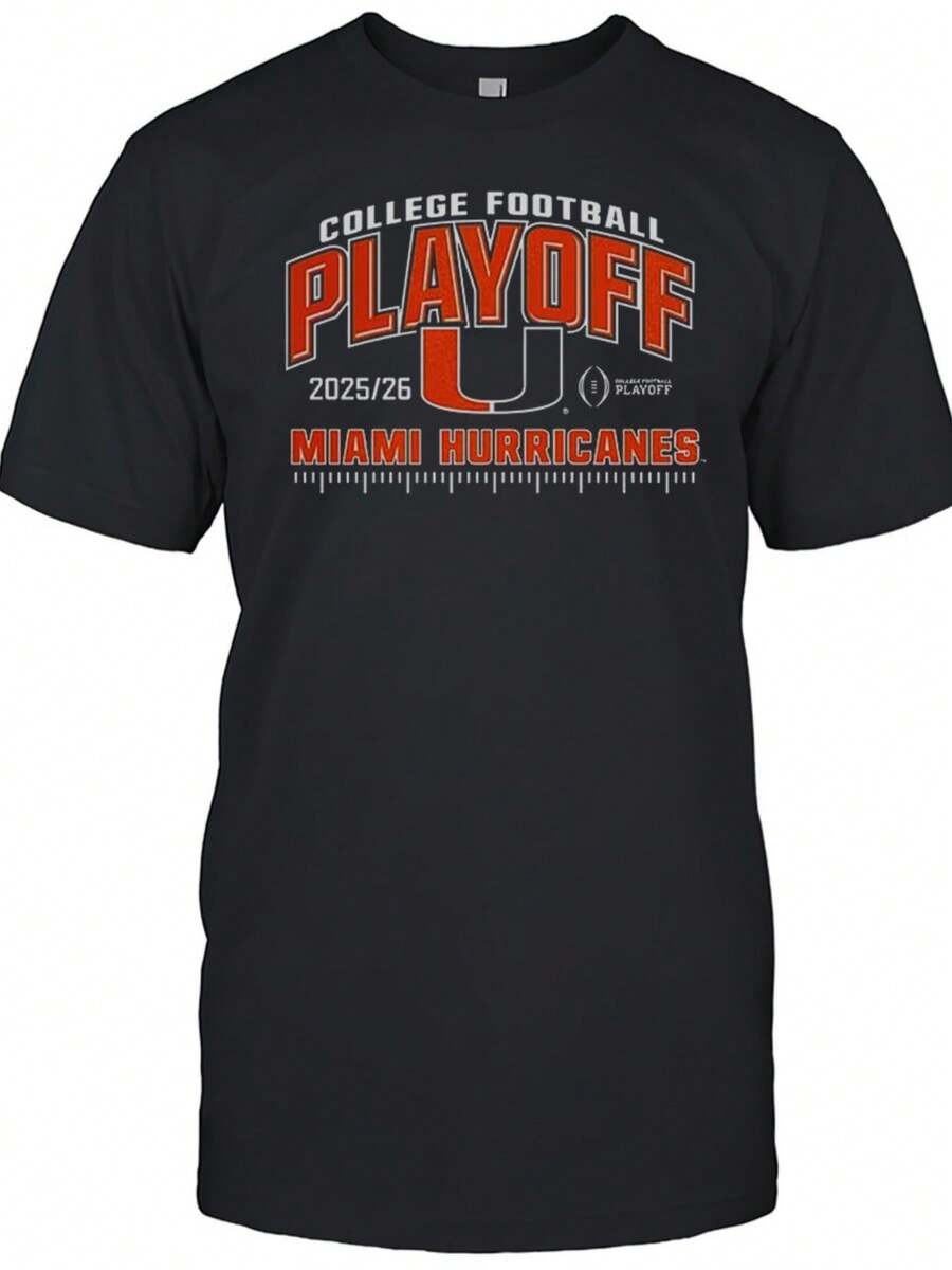 Miami College Playoff 2025-2026 Shirt - 黑色 - 查看 1