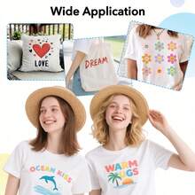 12 X 10 Inch, 12 Sheets Bohemian Style Heat Transfer Vinyl, Multi-Color, Compatible With Most Cutting Machines, Suitable For Clothes, T-Shirts, Bags - Color - View 9