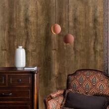 1 Roll 3D Wood Grain Wallpaper, Deep Brown Color, PVC Self-Adhesive Wall Decor Sticker For Kitchen, Bedroom, Living Room, Walnut Color PVC Removable Wallpaper - Wood Grain - View 4