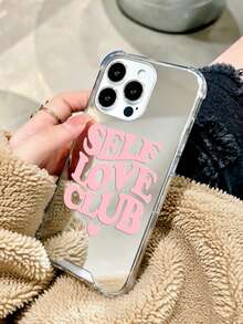 Ốp lưng điện thoại gương dễ thương và cá tính | SELF LOVE CLUB Chữ viết tay màu hồng + Trái tim nhỏ Tương thích với iPhone 13/11/17/17pro/16/14/15/15pro/15 Plus/15 Promax/7plus/8plus/X/Xs Max/Xr/11pro/12pro/13pro/14pro/12mini/13mini/11promax/12promax/13promax/14promax/14plus/17pro Max/17Air/6/6s Plus/7/8/16Pro/16plus/16promax/Se2/17promax & Tương thích với Samsung Galaxy/A54/A14/A12/A13/A15/A32/A33/A24/A52S/S20/S21/S22/S23/S24/S23Plus/S24ultra/S25/A15/A33/A23/S26/S26ultra/S25/S25ultra - Nhiều màu - Xem 2