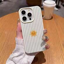 1PC 1pc TPU Material Light Blue Striped Sunflower Pattern Phone Case Compatible With  17 Pro Max/17/16 Pro Max/15/13/12/11, S20 FE/A15/S24/A55,  Note 11/12/13 Pro, Full Coverage Anti-Drop Soft Protective Cover Phone Cases  Case Summer  17 Pro Max Case  17 Case  17 Pro Case  16 Case Clear Phone Case - 1 cái - Xem 5