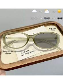 1 Pasang Kacamata Fashion Wanita Model Cat Eye Photochromic, Cocok Untuk Membaca di Dalam Ruangan dan Melindungi Mata di Luar Ruangan - Bermacam-macam - View 12