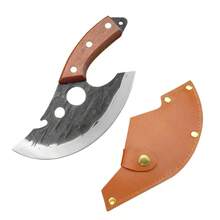 Cuchillo multifuncional forjado, cuchillo de cocina de acero inoxidable, cuchillo para deshuesar carne con abridor de botellas de bolsillo con cubierta para cuchillo - Cuchillo B con funda - Ver 3