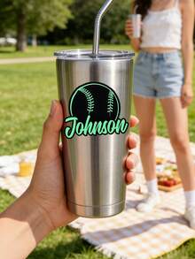 5/10/25pc Custom Text Baseball Name Stickers – Personalized Baseball Themed Waterproof Stickers With Custom Name & Color Options | Fun Sports Gift For Baseball Fans, Teams, And Sports Fans | Water Bottle & Gear Decor - Multicolor - View 8