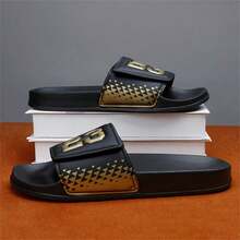 Dép lê thể thao thời trang mùa hè dành cho nam, đế dày chống trơn trượt, chống mài mòn, kiểu dáng unisex, quai đơn, thoáng khí, mềm mại, co giãn, thích hợp cho các cặp đôi đi nghỉ mát bên bờ biển. - Vàng - Xem 4