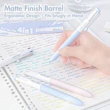 3-Pack, Minimalist Style 0.5mm CS Tip 4-Color Ballpoint Pen (Rolling Clip) |   Specialized In Ink, Neutral Tones, Suitable For All Writing Scenarios - 3 mặt hàng - Xem 11