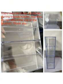 Hộp đựng kính mắt 4 tầng bằng acrylic, hộp đựng đồ trang điểm và trang sức xếp chồng được, hộp đựng mỹ phẩm và son môi trong suốt 4 ngăn kéo, có thể sử dụng theo chiều ngang hoặc chiều dọc, giá trưng bày chống bụi. - Nhiều màu - Xem 12