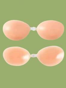 Áo ngực nâng ngực silicon tái sử dụng, áo ngực không dây giúp tôn vòng một cho phụ nữ và bé gái, áo ngực dán màu hồng vô hình. - Màu be - Xem 9