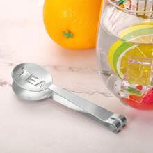1/3/5/7Pcs Stainless Steel Tea Bag Clip, Multi-Purpose Food Tongs For Loose Leaf Tea, Ice, Sugar & Lemon Slice - Silver - View 4