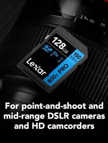 Lexar 128GB SDXC 記憶卡 800x V30 U3 最高 150MB/S 高速 SD 卡，適用 4K 影片、單反相機、無人機、運動攝影機、行車記錄器 - 查看 10