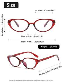 1 Caja de Gafas Retro de Ojo de Gato Transparentes para Mujer, Ligeras y Cómodas, Estilo Y2K Regreso a la Escuela, Adecuadas para Uso Diario, Oficina y Desplazamientos - Multicolor - Ver 10