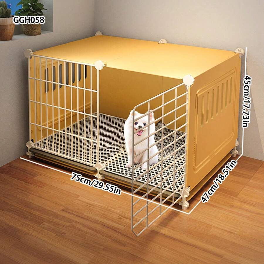 Lồng chó nhỏ, thích hợp cho chó Pomeranian, Teddy, Bichon Frise, nhà ấm áp cho thú cưng với hộp vệ sinh có thể tháo rời, phù hợp cho chó cỡ trung và chó con vào mùa thu/đông. - Nhiều màu - Xem 1