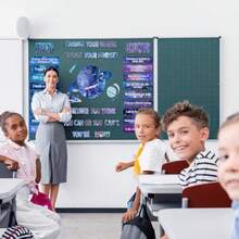 Pasimy Growth Mindset - Juego de tablones de anuncios carteles motivacionales refranes positivos carteles inspiradores para el aula para profesores estudiantes escuela primaria y secundaria - Multicolor - Ver 6