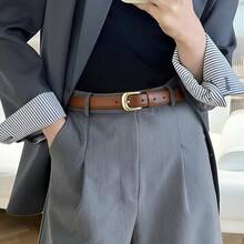 时尚女士腰带，金属扣设计，适合各种节日、派对、休闲和工作场合，可搭配牛仔裤、西装和裤子。 - 彩色 - 查看 6