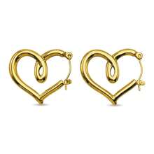 Bông tai hình trái tim vàng dành cho nữ, chất liệu thép không gỉ, kiểu dáng dễ thương, thời trang, thích hợp cho hẹn hò, ngày Valentine, kỷ niệm, đeo hàng ngày. - Nhiều màu - Xem 12