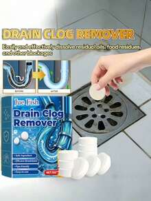 1包强力管道疏通片，有效溶解油脂和毛发，快速疏通堵塞物，适用于厨房、水槽、马桶和各种排水管道，有效维护家庭排水系统。 - 固體 - 查看 4