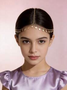 Tocado bohemio con diamantes brillantes y borlas multicapa, diadema de perlas con borlas para novia, accesorio de cabello elegante para boda, tocado hecho a mano para niña, accesorio de cabello #Útiles escolares# Accesorios para el cabello# Diadema para niña# Corona para niña## Artículo esencial para boda Accesorio de cabello para fiesta de boda Regalo - Multicolor - Ver 3