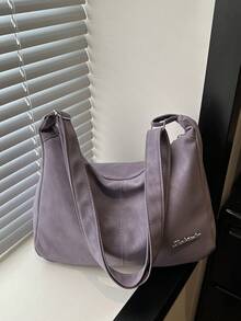 Elegant Women's Shoulder Bag, New Minimalist Casual Crossbody Bag For School And Commute - Purple - View 9