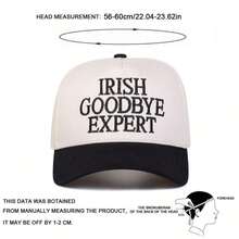 1Piece Men Letter Embroidered Patchwork Baseball Cap Outdoor Adjustable Sunscreen Leisure Hat Spring Autumn Travel Tourism Beach Vacation - 綠色 - 查看 2