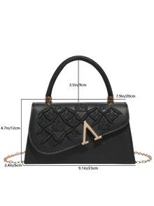 2026 New Minimalist Large Capacity Square Handbag, Versatile Fashionable Shoulder Crossbody Bag - Black - View 5